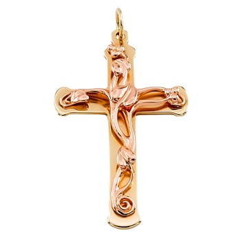 9ct 2-tone gold Clogau Cross Pendant